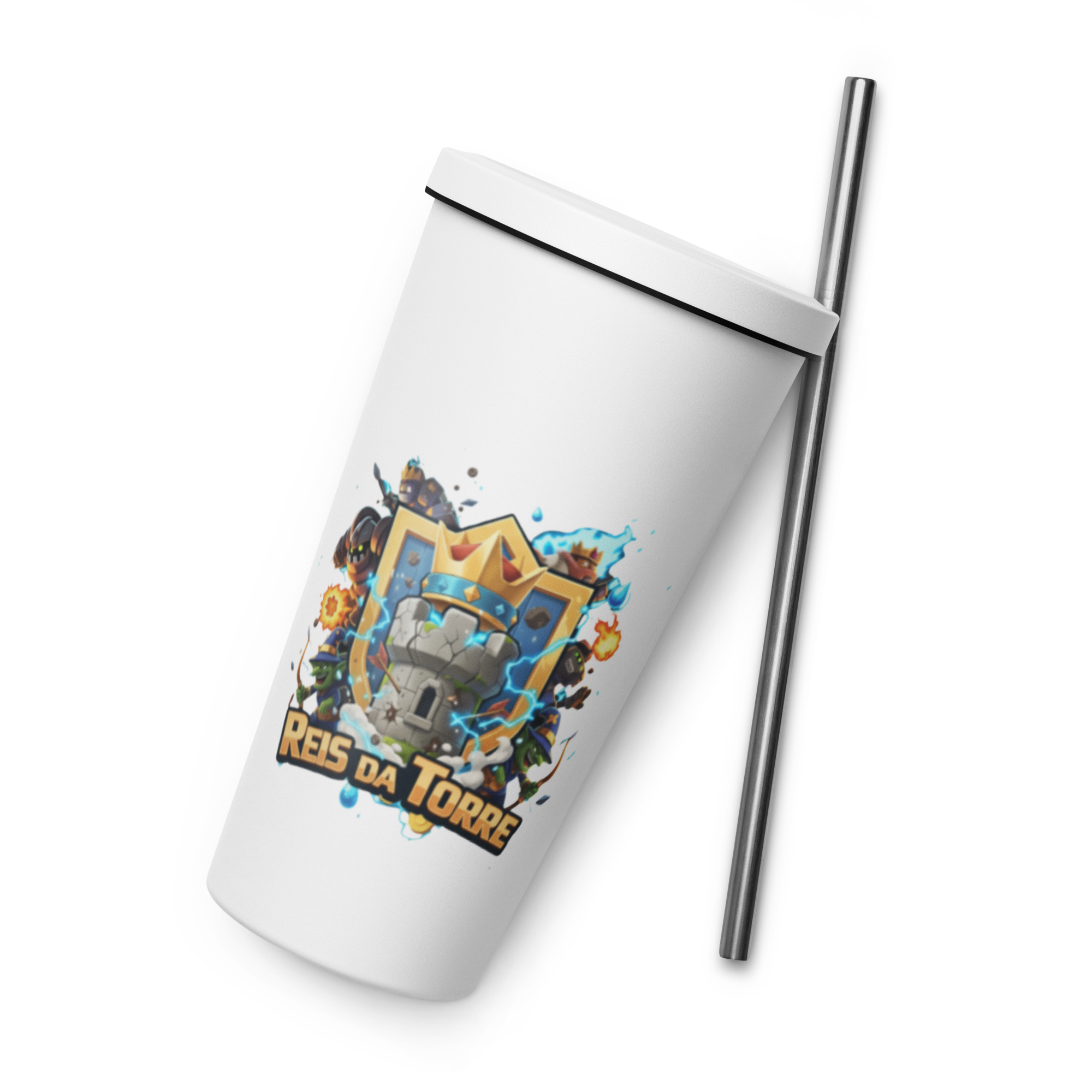 Copo Tumbler Oficial Reis da Torre Branco