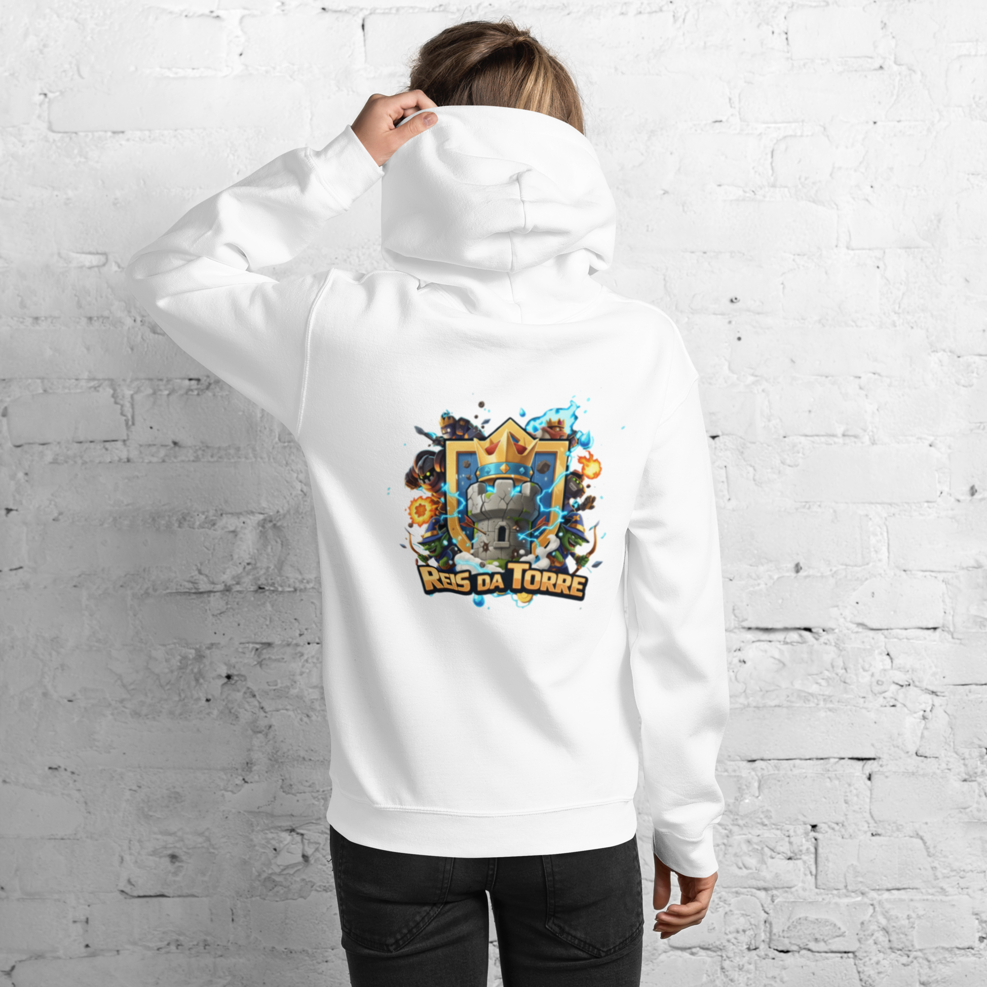 Moletom com Capuz Oficial Reis da Torre 2º Modelo Branco